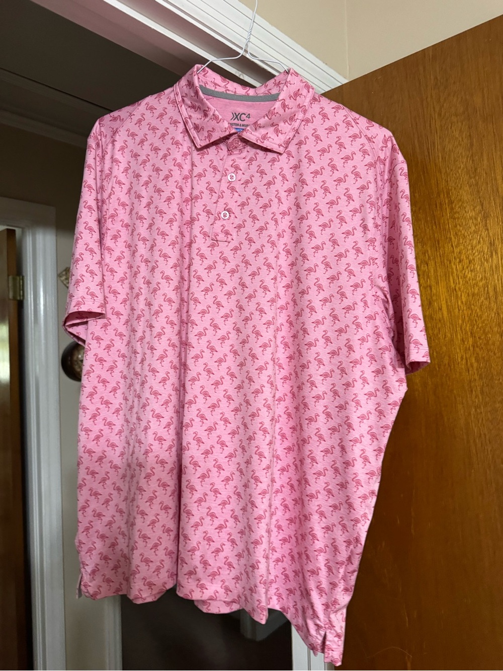 Johnston & Murphy Pink Flamingo-Print Polo Shirt